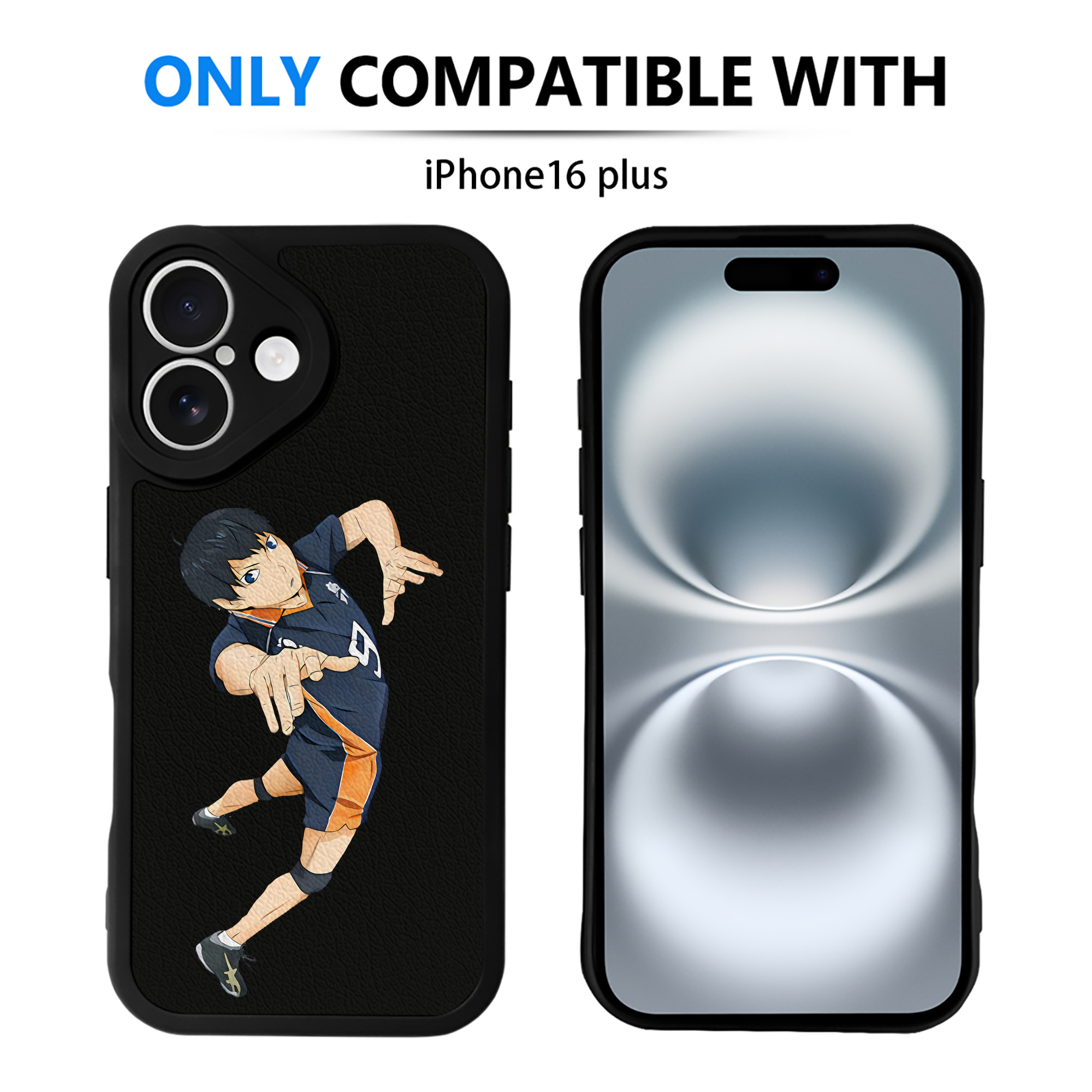 （画像用） ハイキュー!! Haikyu!! 【iPhone 16シリーズ対応】シリコンスマホケース（レザー調） 材質：シリコン